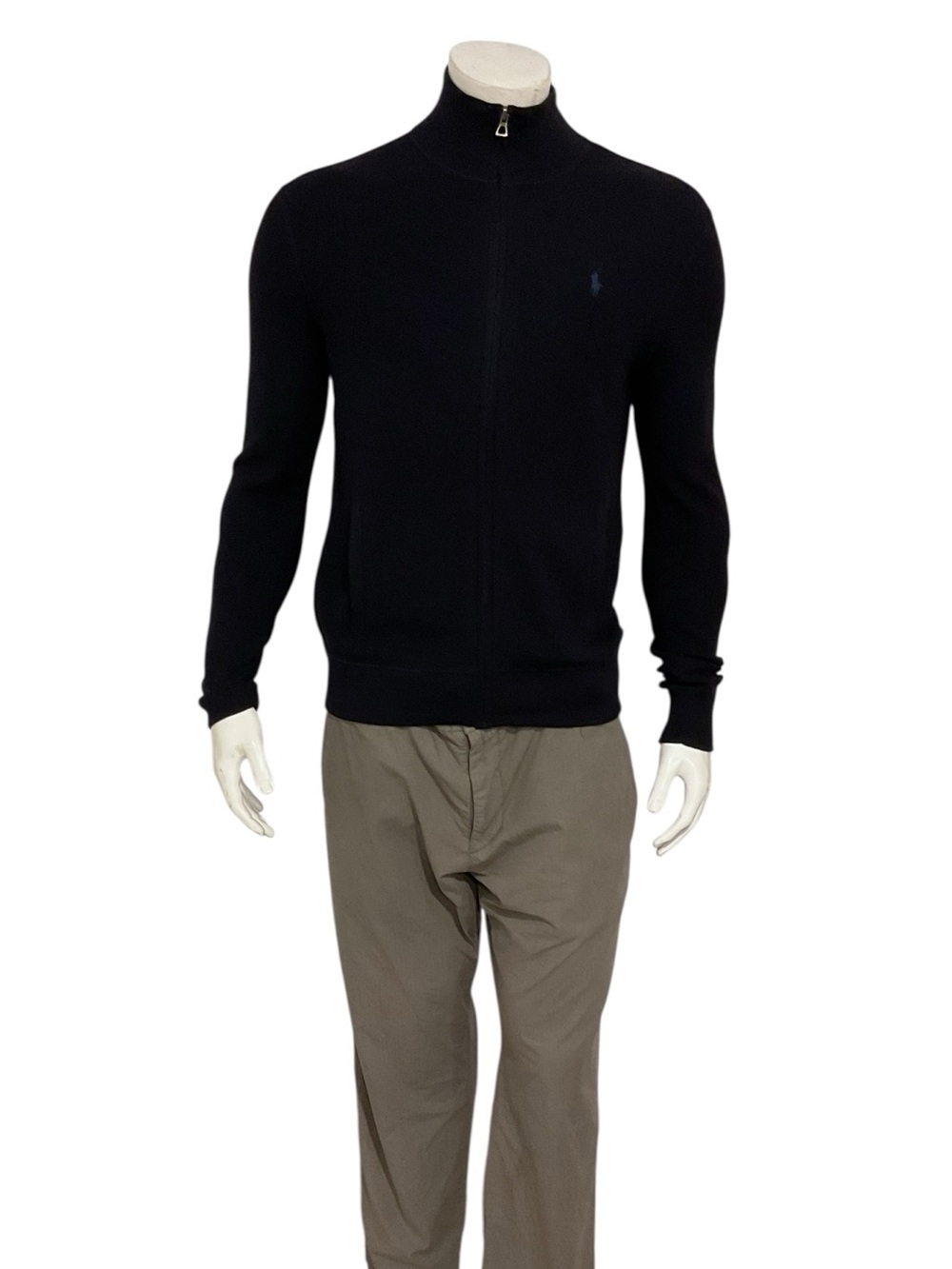 Ralph Lauren Men’s Full Zip Navy Sweater